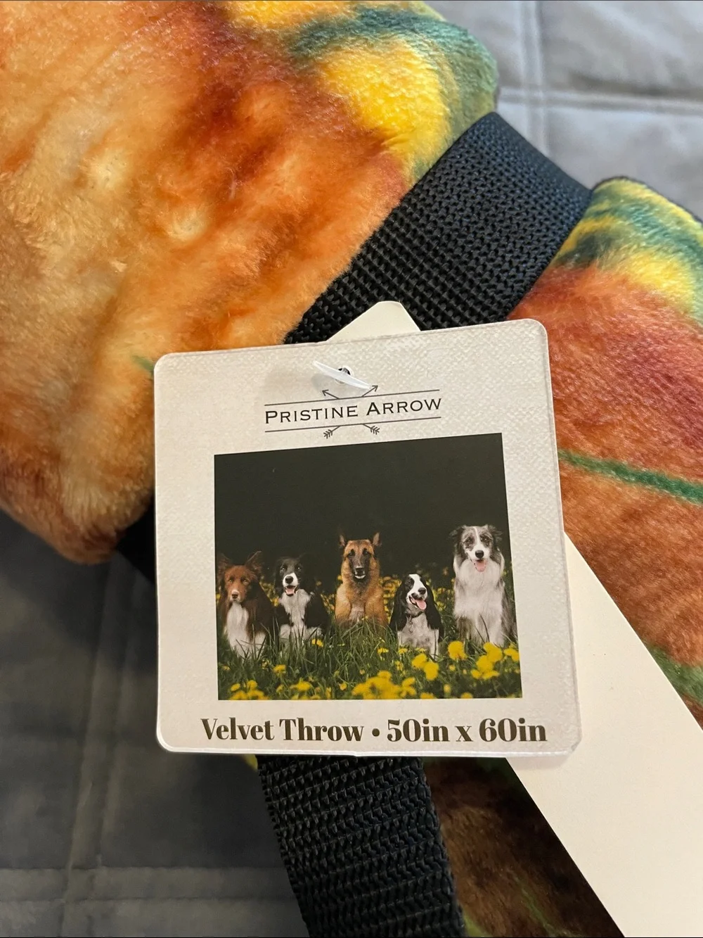 Pet Dog Throw in Orange and Yellow Tie-Dye